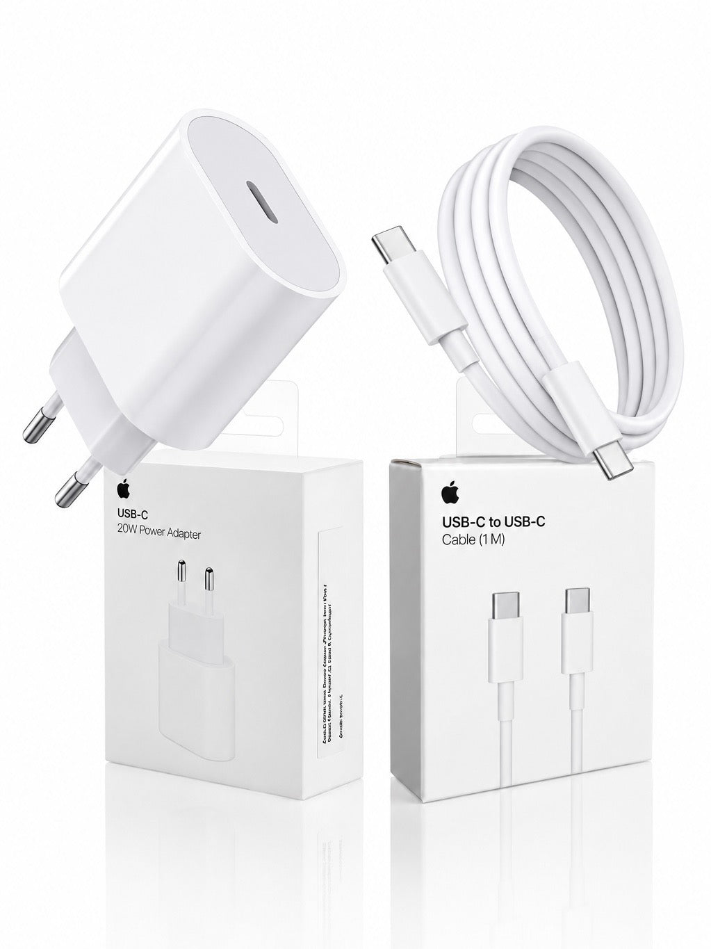 🔥 Pack Cargador Apple USB-C 20W + Cable Apple USB-C a USB-C